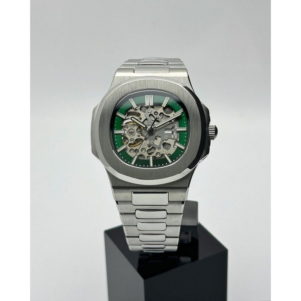 Custom Seiko Mod • Green Skeleton Nautilus • 40mm